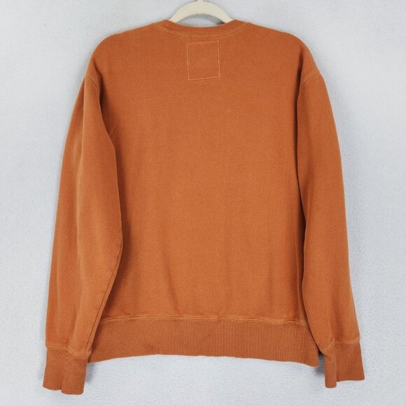 Life Is Good Sweater Mens Small Orange Crew Neck Pullover Sweatshirt Casual - Picture 10 of 11